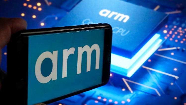 Die Arm-Aktie geht an der Technologiebörse 
Nasdaq in New York in den Handel. 