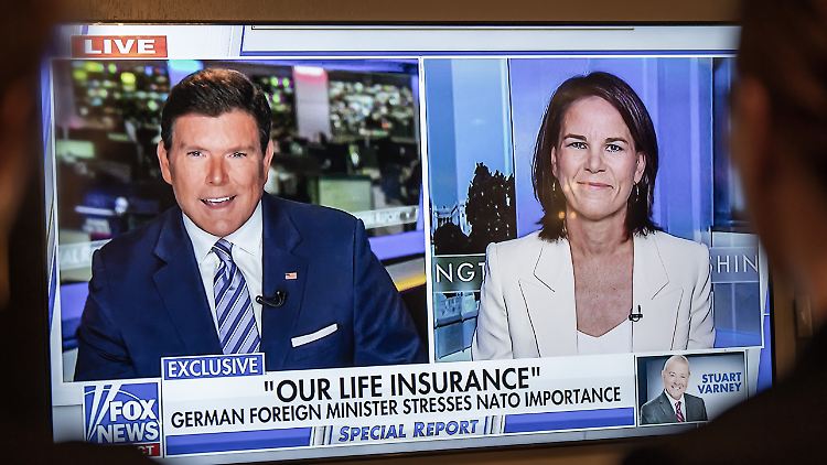 Baerbock verteidigte im US-Fernsehen das Engagement der Bundesregierung für die Ukraine.