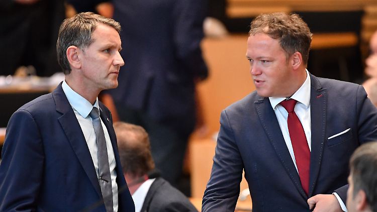 Thüringens AfD-Landeschefs Höcke und der CDU-Vorsitzende Mario Voigt.