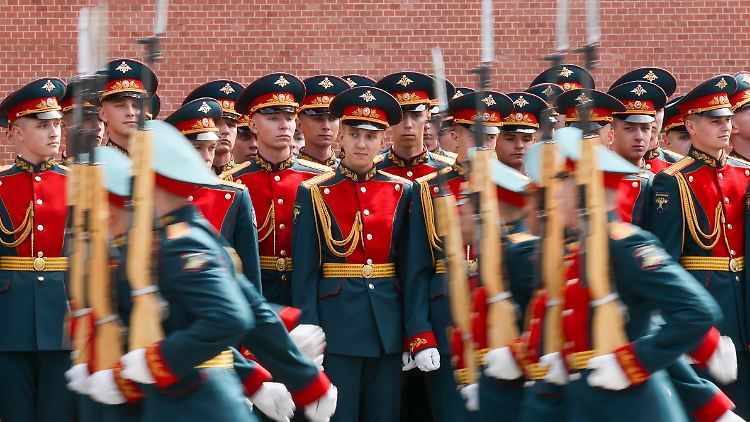 Das 154. Preobraschenski-Regiment, hier auf einem in Russland aufgenommenen Archivbild.
