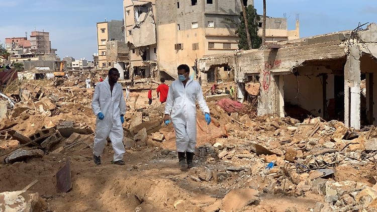 Die WHO geht von rund 4000 Todesopfern nach der Flutkatastrophe in Libyen aus.
