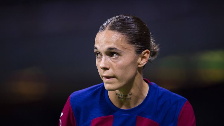 Mapi Leon im Trikot des FC Barcelona.
