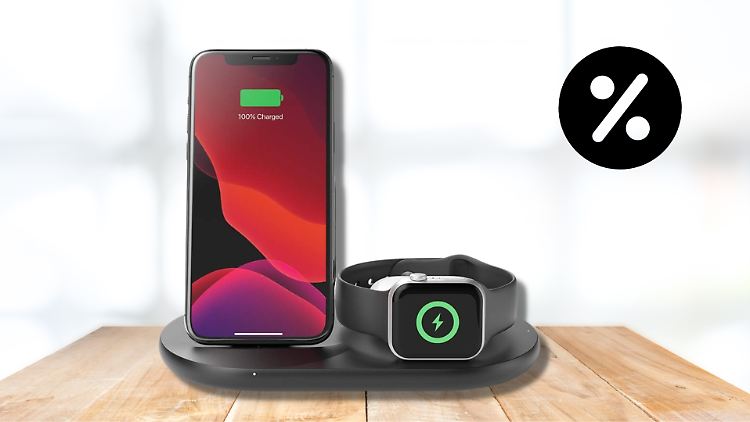 Das Belkin 3-in-1 Ladegerät kann bis zu drei Devices gleichzeitig aufladen.