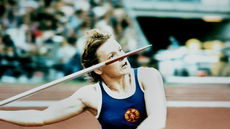 Ruth Fuchs bei den Olympischen Spielen 1972 in München. 