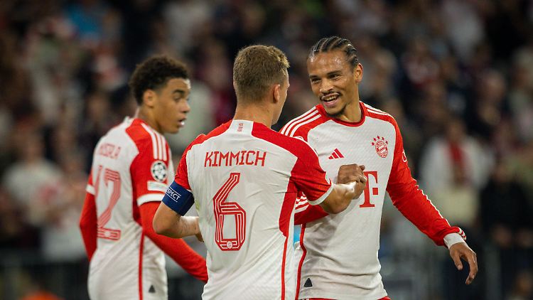 Leroy Sané und seine Mitspieler hatten augenscheinlich Spaß gegen Man United.