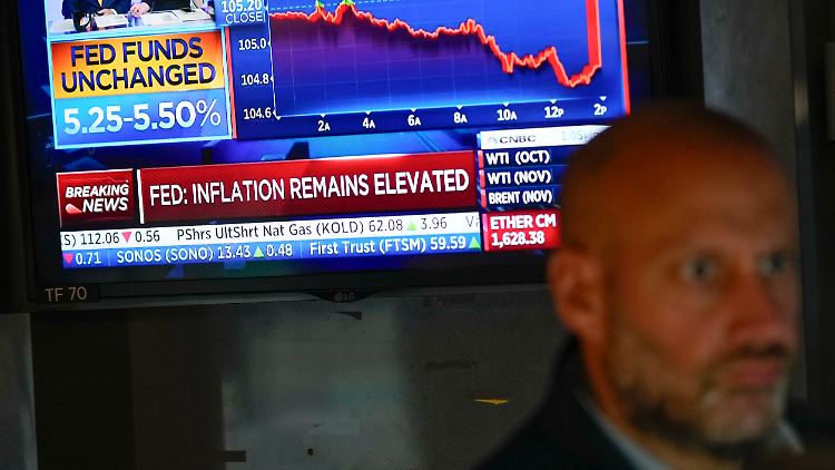Keine guten Nachrichten von der Fed: Die Wall Street dreht ins Minus. 