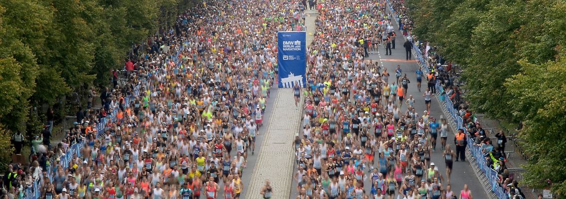 Über 48.000 Läufer sind beim Berlin-Marathon am Start.