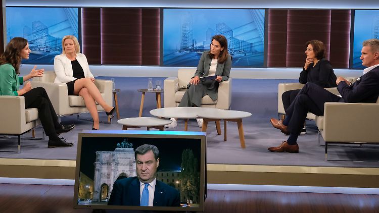 Söder will über Obergrenzen sprechen, Faeser nicht.