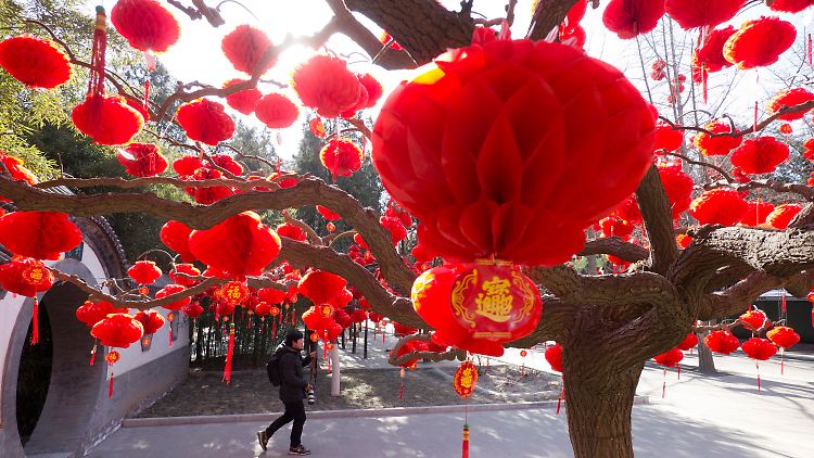 Frühlingsfest in Peking: China rüstet sich für die Neujahrsfeierlichkeiten.