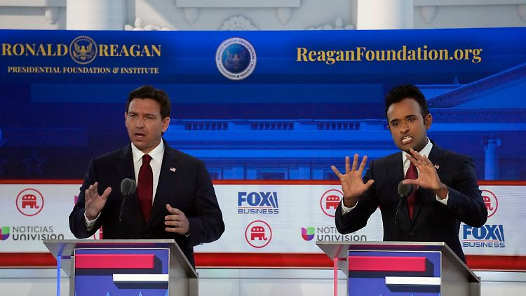 Ron DeSantis und Vivek Ramaswamy.