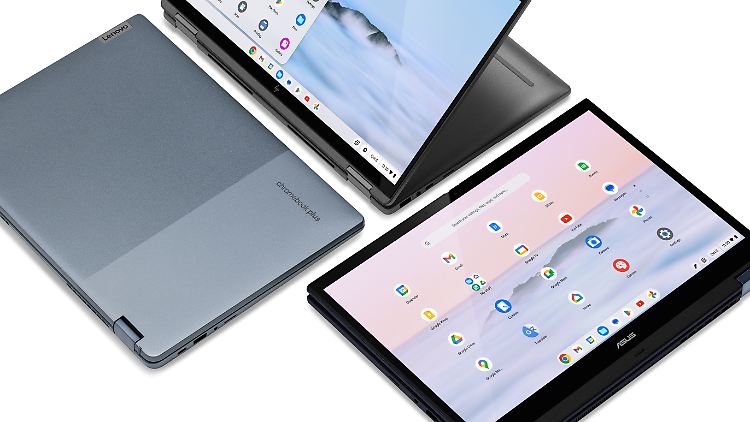 Zu den neuen Chromebook-Plus-Geräten gehören klassische Notebooks und Convertibles.