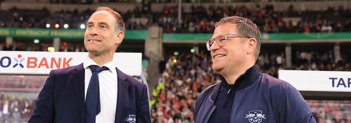 Max Eberl (r) und Oliver Mintzlaff. Eberl wurde am Freitag von seinen Aufgaben entbunden.
