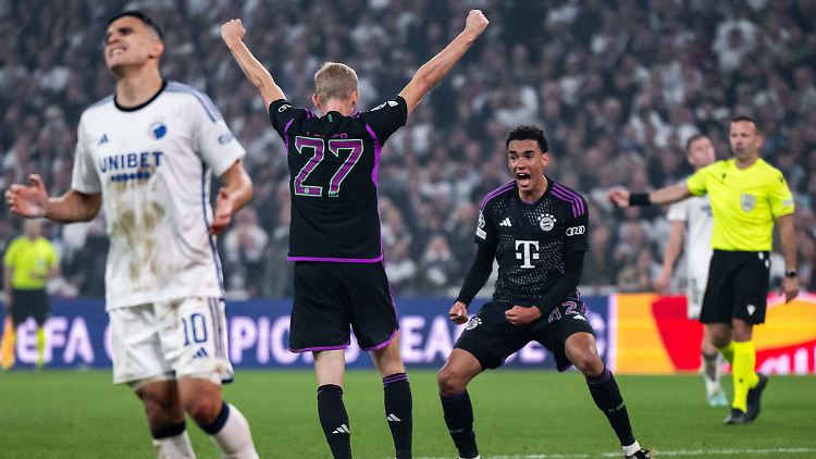 Jamal Musiala rettete den FC Bayern mit einem feinen Dribbling.