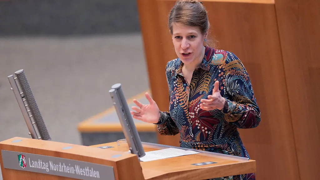 Verena-Schaeffer-Buendnis-90-Die-Gruenen-Fraktionsvorsitzende-spricht