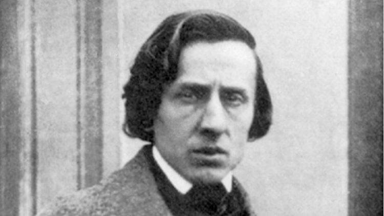 Frédéric Chopin 1849. Das Bild gilt als einzige Fotografie des Musikers.