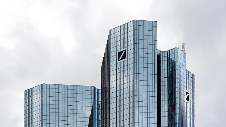 Die Türme der Zentrale der Deutschen Bank in Frankfurt am Main.