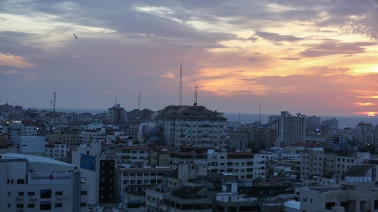 Gaza-Stadt am Abend des Angriffs der Hamas auf Israel.