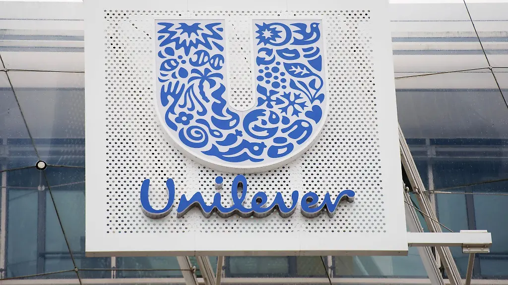 Das-Logo-von-Unilever-ist-an-der-Zentrale-von-Unilever-Deutschland-zu-sehen