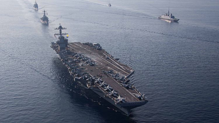 Der Flugzeugträger "USS Gerald R. Ford" gilt als größtes Kriegsschiff der Welt.