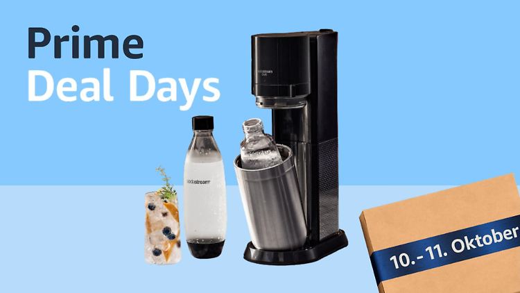 Hier sparen Wassertrinker sich nicht nur das Kistenschleppen, sondern auch Geld: Der SodaStream Duo ist am Prime Day reduziert.