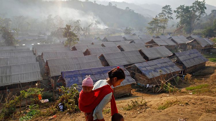 Das Vertriebenencamp für die christlichen Kachin in der Nähe der Stadt Laiza im Norden von Myanmar.