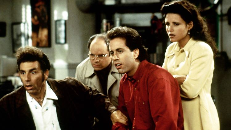 Ein unschlagbares Team: Kramer (Michael Richards), George (Jason Alexander), Jerry (Jerry Seinfeld) und Elaine (Julia Louis-Dreyfus, v.l.).