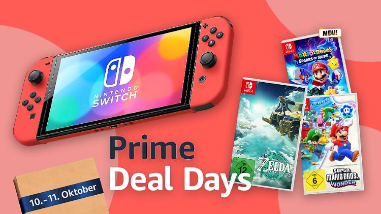 Switch am Prime Day: Spiele und Zubehör mit Prozenten.