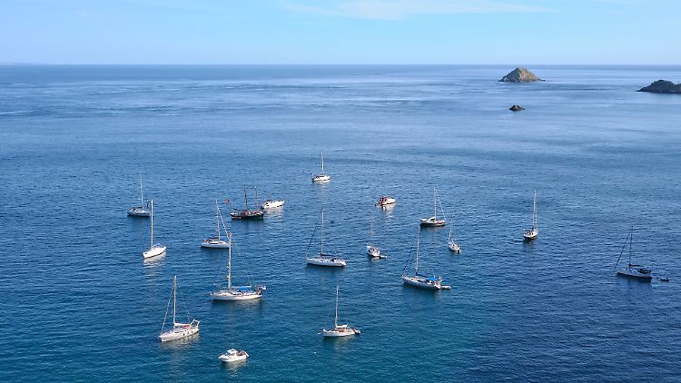 Blick über Dixcart Bay in Richtung Süden.