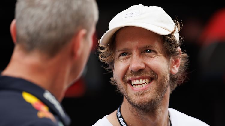 Seltener Besuch: Vettel beim Formel-1-Rennen in Japan.