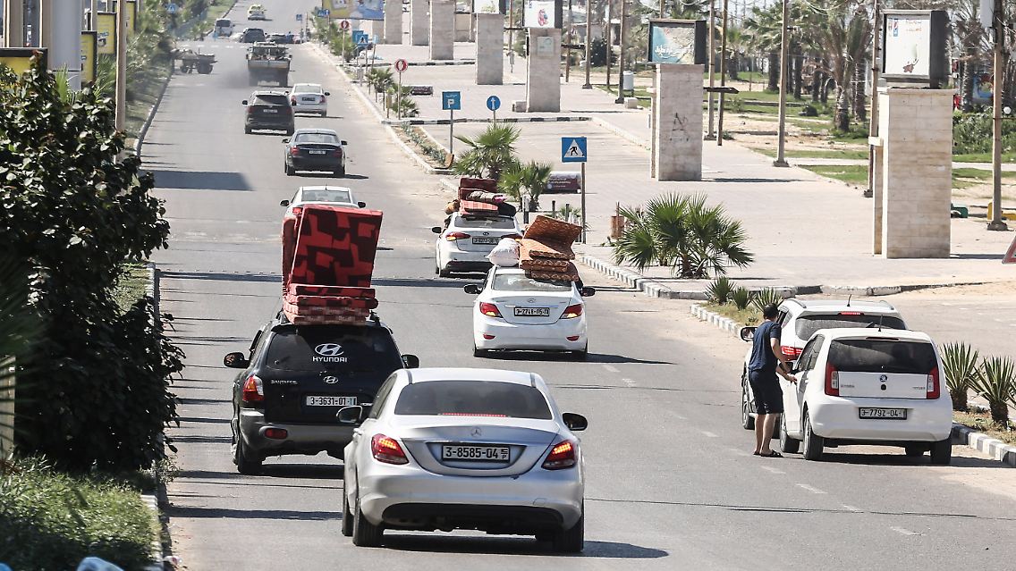 Flucht in den Süden: Einige Palästinenser sind offenbar dabei, Gaza-Stadt zu verlassen.