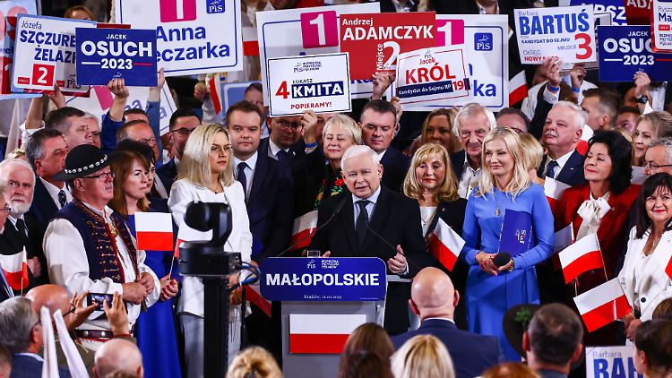 Wahlkampfauftritt mit PiS-Chef Jaroslaw Kaczynski. "Es gibt Grund zur Hoffnung, dass nach den Wahlen wieder ein etwas vernünftigerer Ton in die Debatte kommt - unabhängig davon, wie die Wahl ausgeht", sagt Rolf Nikel.