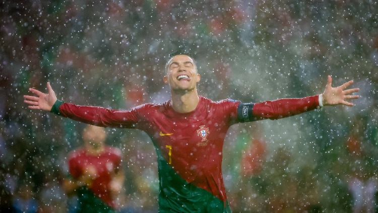 So jubelnd wird man Cristiano Ronaldo wohl noch eine Weile sehen.