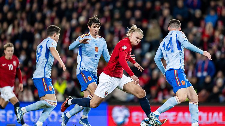 Norwegens Superstar Haaland kommt kaum zur Entfaltung.