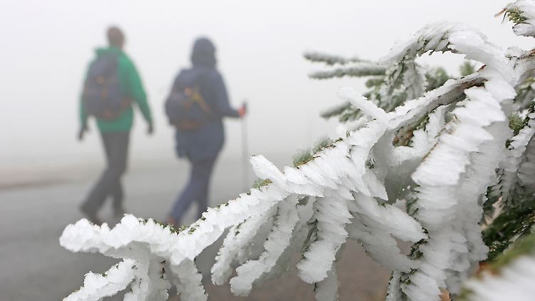 Auf dem Brocken reichte es am Morgen zumindest schon für Raureif.