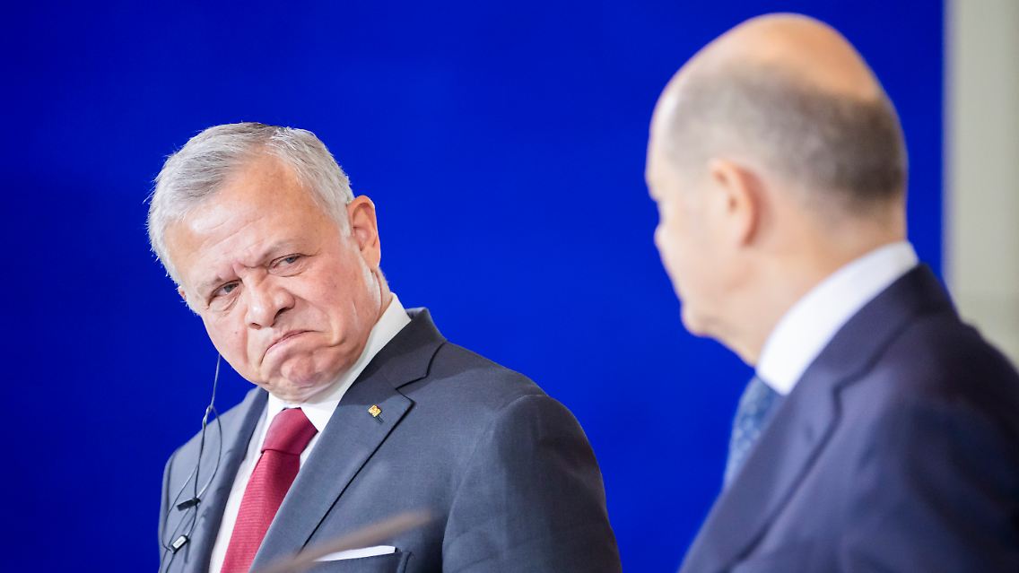 Der jordanische König Abdullah und Bundeskanzler Olaf Scholz treffen sich in Berlin.