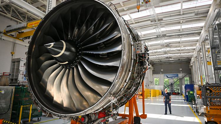 Dieses Treibwerk für einen A380 stammt von Rolls-Royce.