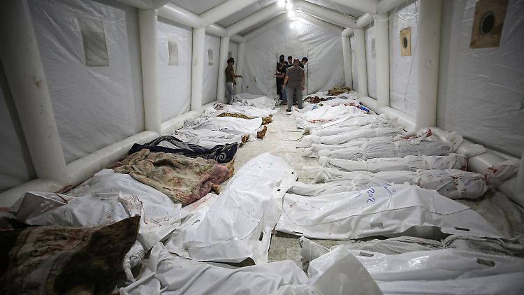 Bei einem Beschuss des Ahli-Arab-Hospitals starben "Hunderte" Menschen