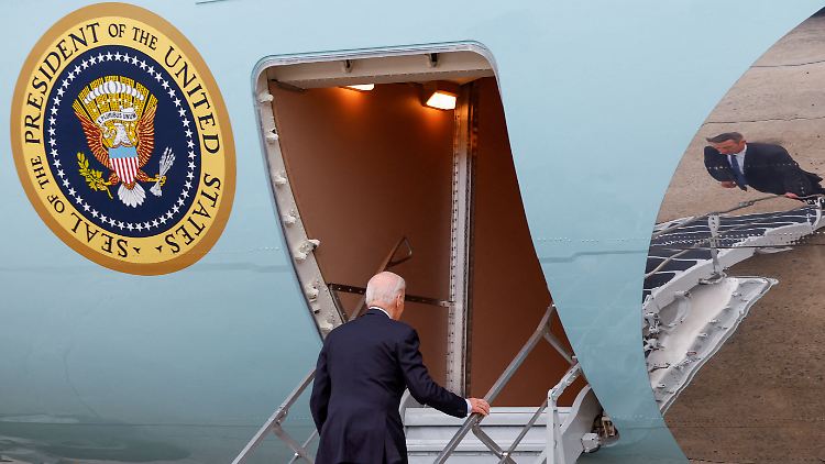 Biden auf dem Weg nach Israel. Anders als geplant wird er nicht nach Jordanien weiterreisen.