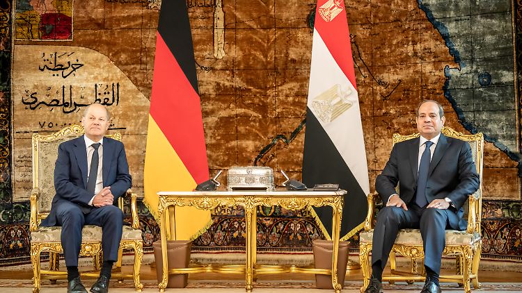 Scholz dankte al-Sisi für seine Vermittlung im Krieg.