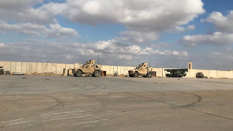 US-Militärfahrzeuge 2020 auf dem Stützpunkt Ain al Asad im Irak, der nun mit Drohnen attackiert wurde.