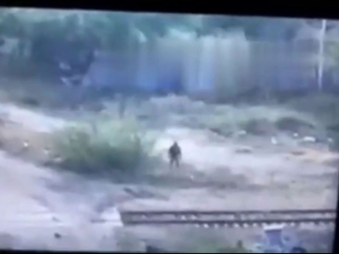 "Feindliche Kräfte" bei Pischtschaniwka: Standbild aus dem russischen Telegram-Video.