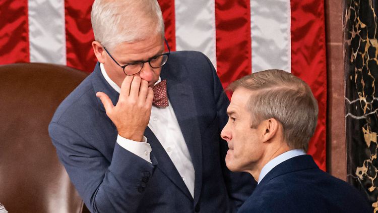 Patrick McHenry und der gescheiterte Kandidat Jim Jordan: Die Suche nach einem Ausweg ist schwer.