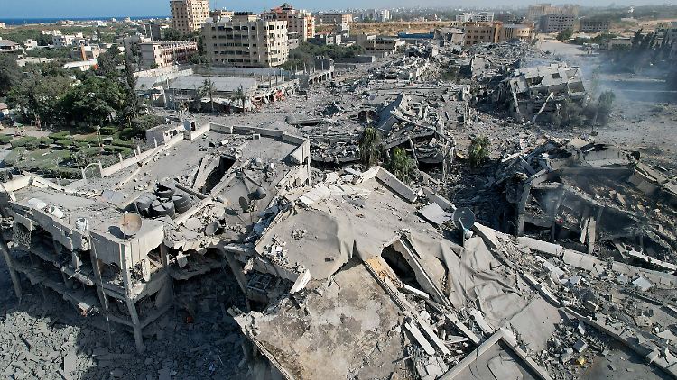 Ein Trümmerfeld nach einem israelischen Luftangriff auf den Gazastreifen