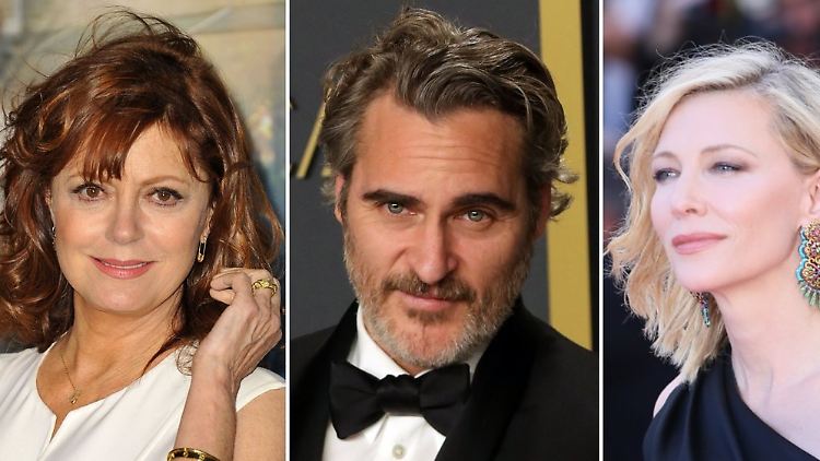 Auch Susan Sarandon, Joaquin Phoenix und Cate Blanchett (v.l.) unterzeichneten den offenen Brief an Joe Biden.