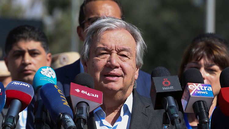 UN-Generalsekretär António Guterres fordert "viel mehr" Hilfe für die 2,4 Millionen Bewohner des palästinensischen Gebietes.