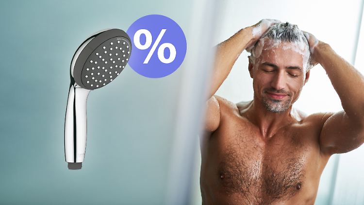 Der Sparduschkopf von Grohe ist gerade gut reduziert. Er ist bei Stiftung Warentest der Testsieger 2023.