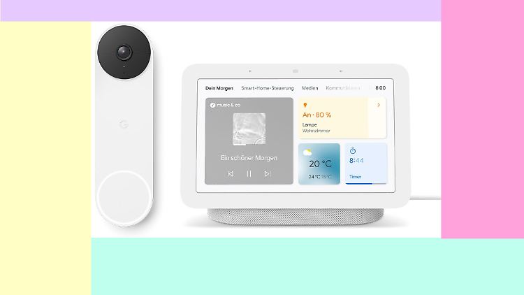 Googles Nest Doorbell gibt es bei Tink mit Gratis-Nest-Hub.