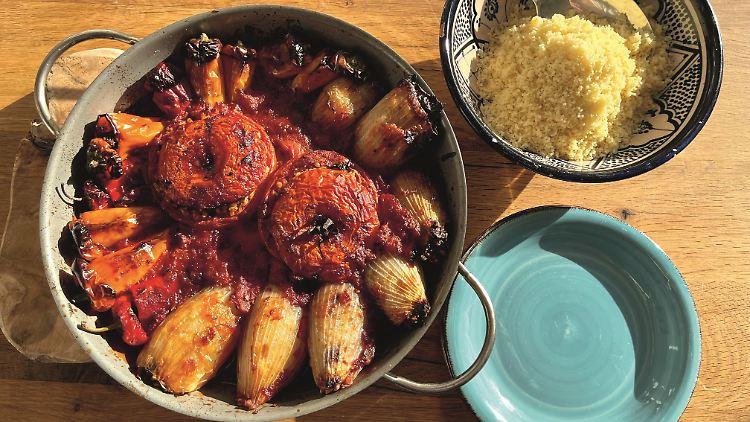 Die Kunst des Füllens: "Soads Mahshi" - das sind jede Menge gefüllter Zwiebeln, Tomaten und Paprika.