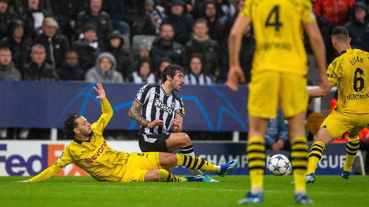 Tonali im Champions-League-Spiel gegen Borussia Dortmund.