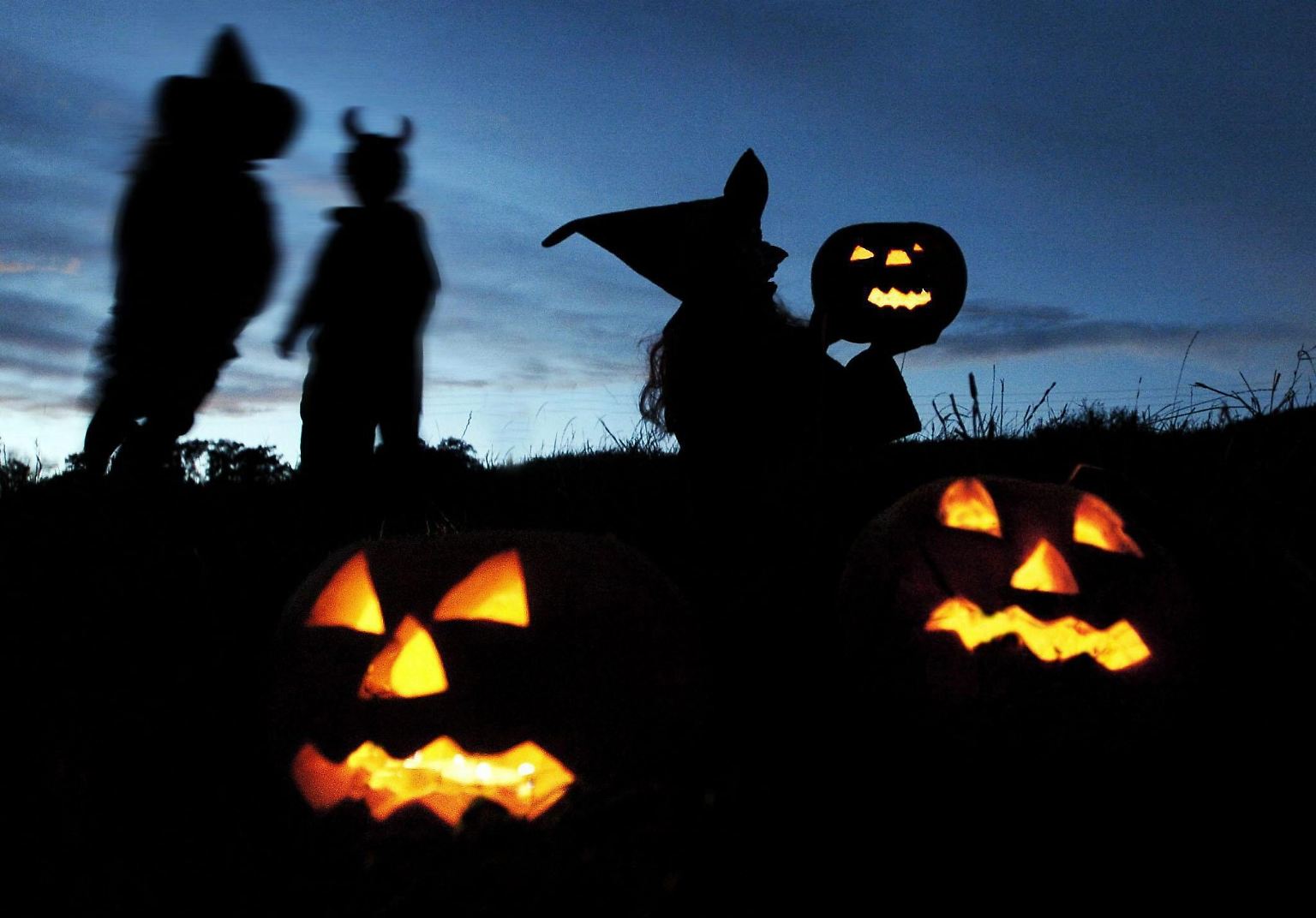 Heute gehen Kinder an Halloween ...